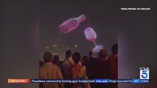 'Ballet of drones' light up the sky at Bordeaux Wine Festival