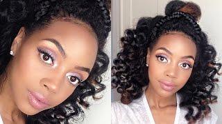 Easy Purple Eyeshadow & Hair Tutorial | Cool Calm Curly