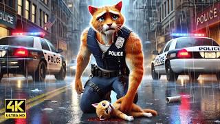 Police Cat Painful Loss His Kitty  #cat #cute #ai #catlover #catvideos #cutecat #aiimages #aicat