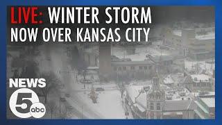 WATCH LIVE:  Winter storm hits Kansas City, Missouri