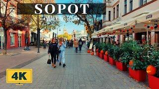 POLAND - SOPOT - 4K - AUTUMN WALKING TOUR ON HALLOWEEN  2021.