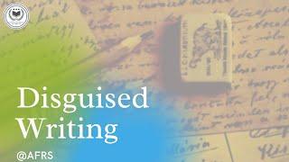 Disguised Writing ! Forensic Document ! @afrs