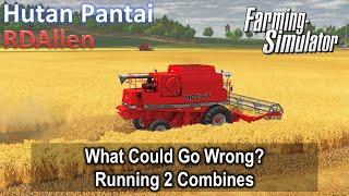 What Could Go Wrong? Running 2 Combines! | E38 Hutan Pantai | Farming Simulator 25