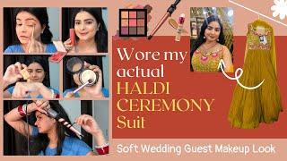 Wore my HALDI CEREMONY Suit finally! Easy Wedding Guest MAKEUP & HAIR Tutorial #grwm