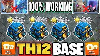 UNBEATENTOP 10 TH12 WAR BASE WITH REPLAY || TH12 WAR BASE WITH LINK ||TH12 BASE UPDATE 2024