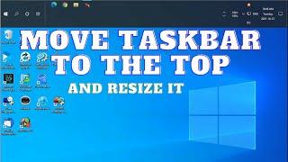 How to move taskbar to the top windows 10