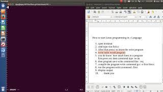 Beginning of Linux programming in c Language