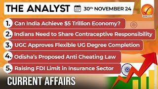 Current Affairs Today: The Analyst 30 November 2024 | Newspaper Analysis | Vajiram And Ravi