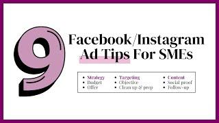 9 Facebook/Instagram Ad Tips For Small Business Owners! | Meta Ads 2024