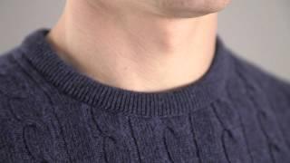 Hawick Knitwear Men's 100% Lambswool Cable & Rib Pullover