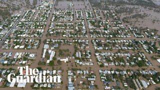 Northern NSW floods: aerial footage shows extent of flooding in Moree