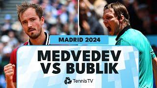 Daniil Medvedev vs Alexander Bublik Entertaining Clay-Court Battle | Madrid 2024 Highlights