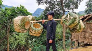 The boy weaves bamboo cages to sell at the market, How to weave bamboo cages - Ly Dinh Quang