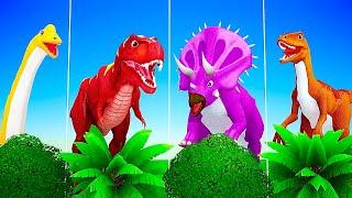 Dinosaurs Racing Competition: Who is The Winner? | Dinosaur Crossing All The Hurdles Dinosaur Comedy