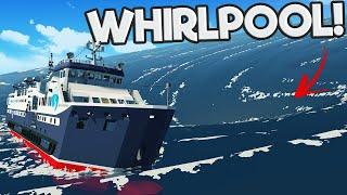 Cruise Ship Sinks in the NEW Whirlpool Natural Disaster in the Stormworks Update!