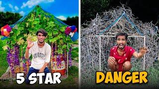 Night Camping in Flower vs spikes hut Challenge  I Quit - मेरी हालत खराब हो गई