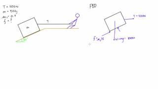 Friction example problem #1