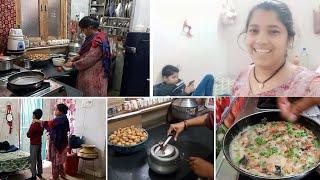 Indian mom busy morning routineइनकी खुशी में मेरी खुशी है सर्दी मे सुबह इनकी पसंद का लंच बना दिया