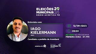 Entrevista com o candidato a prefeito de Arambaré, Iago Kielermann  (PDT)