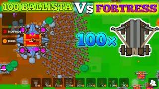 DESTROYING FORTRESS WITH 100 BALLISTA IN LORDZ.IO MOBILE // BALLISTA ARMY VS FORTRESS