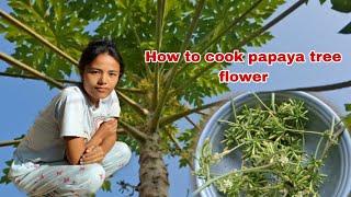 How to cook papaya flower with dry fish