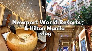 Hilton Manila and Newport World Resorts VLOGParmigiano Cheese Wheel Pasta demo Experience