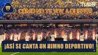 ¡UNA LOCURA!  Así vivió C.U. el Himno Universitario en el Pumas vs Chivas | TUDN