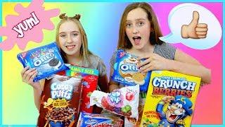 AUSTRALIANS TRY AMERICAN CANDY AND CEREAL! - Millie and Chloe DIY