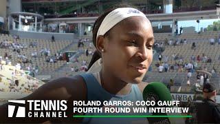 Coco Gauff Shares Desire to Learn French after Fourth Round Win | 2023 Roland Garros Interview