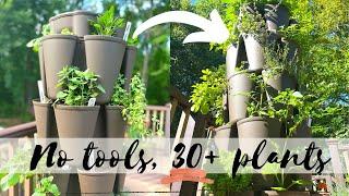 The BEST Planter to START a Small Space Garden| Green Stalk | 30+ Plants in 2 SQ FT!!