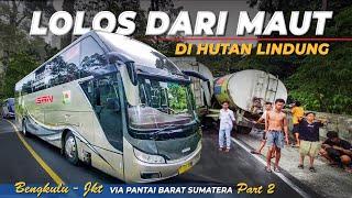 LOLOS DARI TERGELINCIR DI HUTAN LINDUNG | Trip Bus PO SAN | Bis Bengkulu Jakarta Via Lintas Barat #2