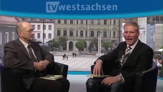 Richter Stephan Zantke im Studio bei TV Westsachsen