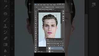 Fix a Big and Wide Forehead in Photoshop #shorts #creative #viral