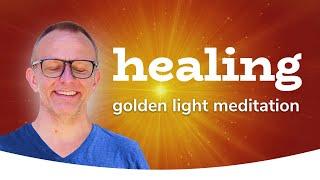 Golden Light Healing Guided Meditation [10 Minutes] Relaxing British Voice