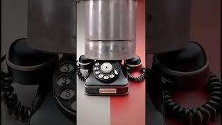 Crushing Things Part 58: Old School Telephone #trending #crush #hydraulicpress #ai #airhythmx