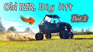 RZR 900 7" lift kit install (pt.2) Test Rip!!