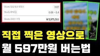 직접 찍은 30초 영상만으로 월 597만원 버는법 부업추천