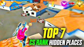 TOP 7 HIDDEN PLACES IN FREE FIRE CS RANK | AFTER OB42 UPDATE | CS RANK TIPS AND TRICKS