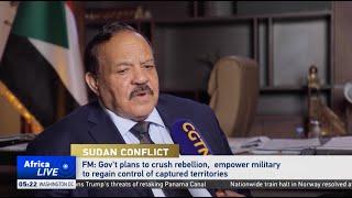 Sudan’s foreign minister discusses government plan to end civil conflict