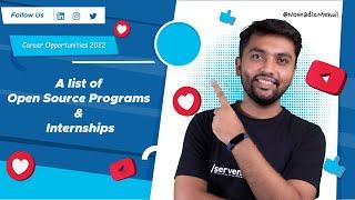 List of Open Source Programs & Internships you should participate in 2022