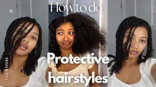 HOW TO DO A PROTECTIVE HAIRSTYLE | 3C hair type + preventing hair loss + tips + more!