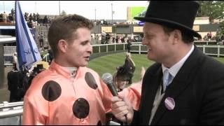 Luke Nolen after his win on Black Caviar at Royal Ascot with Brad Blanks