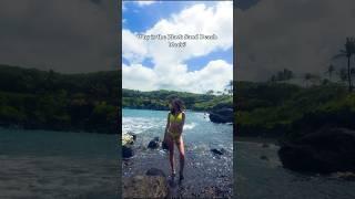 One of the COOLEST Places  ft. Black Sand Beach Hawaii  #maui #hawaii #shorts