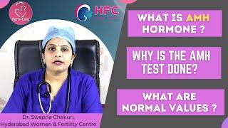 Anti-Mullerian Hormone - AMH Test || What Are The Normal values? || Dr Swapna Chekuri ||  Ferty Care