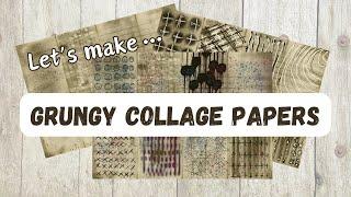 GRUNGY COLLAGE PAPERS - MAKE YOUR MARK III - FOR TRADITIONAL & DIGITAL ARTISTS #collagepaper