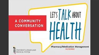 Pharmacy/Medication Management - Let's Talk About Health