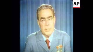 SYND 25 6 73 LEONID BREZHNEV DELIVERS STATEMENT ON US TELEVISION