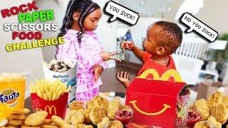 MCDONALD'S CHICKEN NUGGETS Rock Paper Scissors Food Challenge MUKBANG BABY ELI VS LAYLA QUEEN BEAST