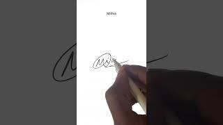 Mithra Signature Style. How to Sign your name. Letter M Cursive Design in iPad. #shorts #design