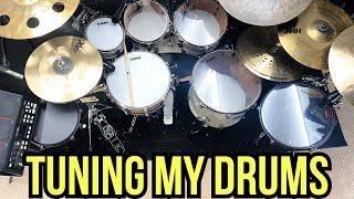 Changing Drumheads and Tuning My Drums.